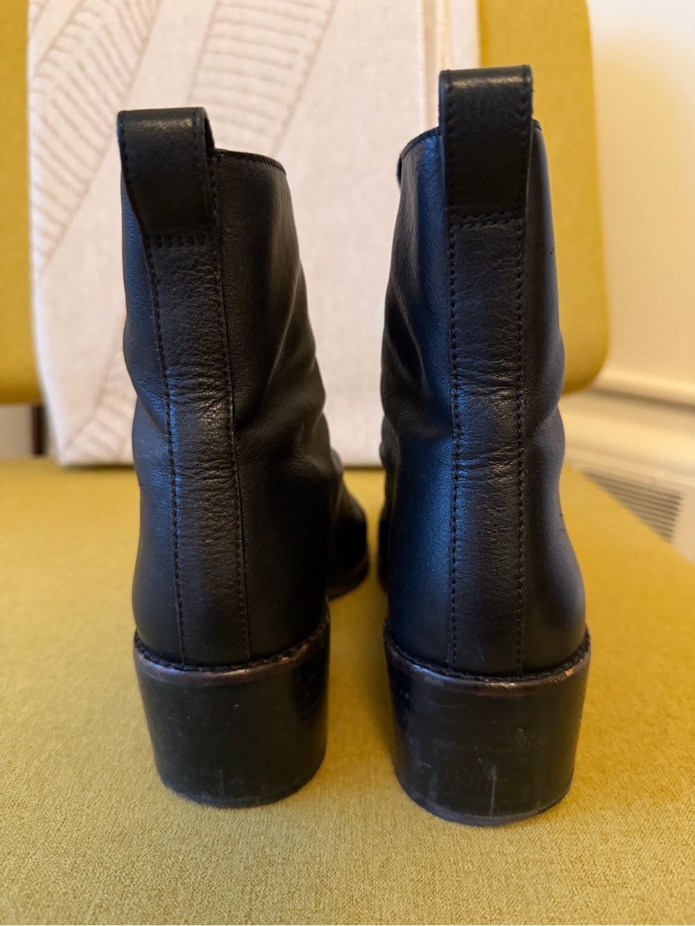 Madewell Black Leather Lace-Up Boots - Women's - Picture 4 of 4